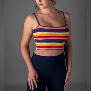 TopShop Colorful Striped Crop Top